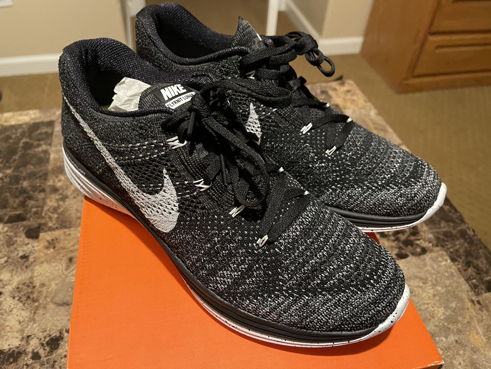 Nike Flyknit Lunar Black Mens 10