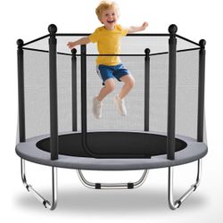 BCAN 5FT Recreational Trampoline with Enclosure for Kids Adults, ASTM Approved, Outdoor Trampolines with Ladder for Kids
