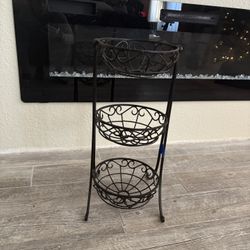 3 Tier Wrought Iron Basket 