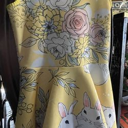 Easter Dress (rabbits & roses) sz 10/12