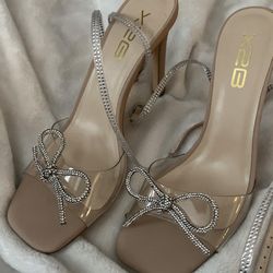 Rhinestone Ankle Strap Heels 