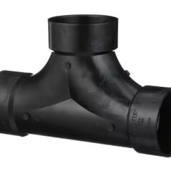 Charlotte Pipe 3 in. ABS DWV Hub x Hub x Hub 2-Way Cleanout