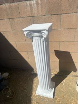 White Greek Ionic Column Pedestal/Plant Stand