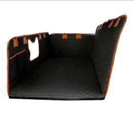 New Back Seat Extender for Dogs-Full Size SUV,Dog Car Seat Cover for F150, RAM1500, Silverado Waterproof with Mesh Window and Storage Pocket Dog Car H