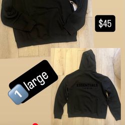 black essential hoodie 