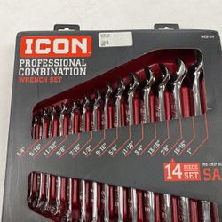 ICON Professional Combination Wrench Set 14pc 