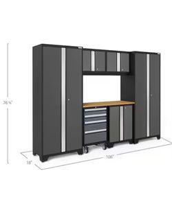 Bold Series 7-Piece 24-Gauge Steel Garage Storage System in Charcoal Gray  x2