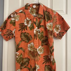 Men’s Hawaiian Orange Shirt