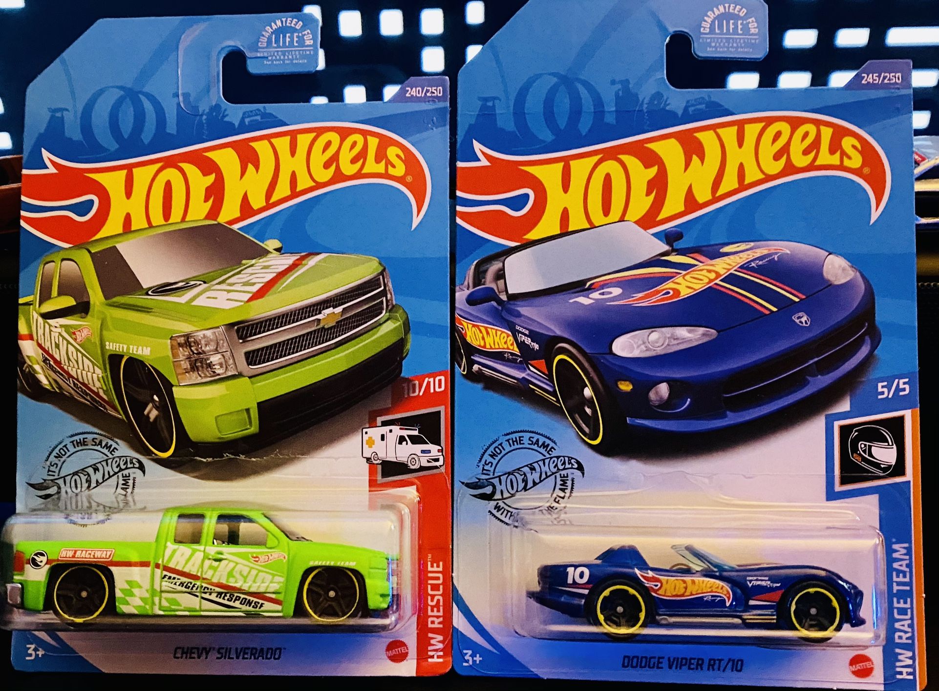 Hot Wheels A Box Treasure Hunts Includes DODGE Viper RT-10 & Chevy Silverado Rescue New