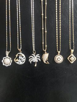 Gold plated pendant with chain ($10 each)