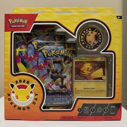 Pokemon Day 2026 30th Anniversary Box Pikachu Promo Card Coin Booster Packs