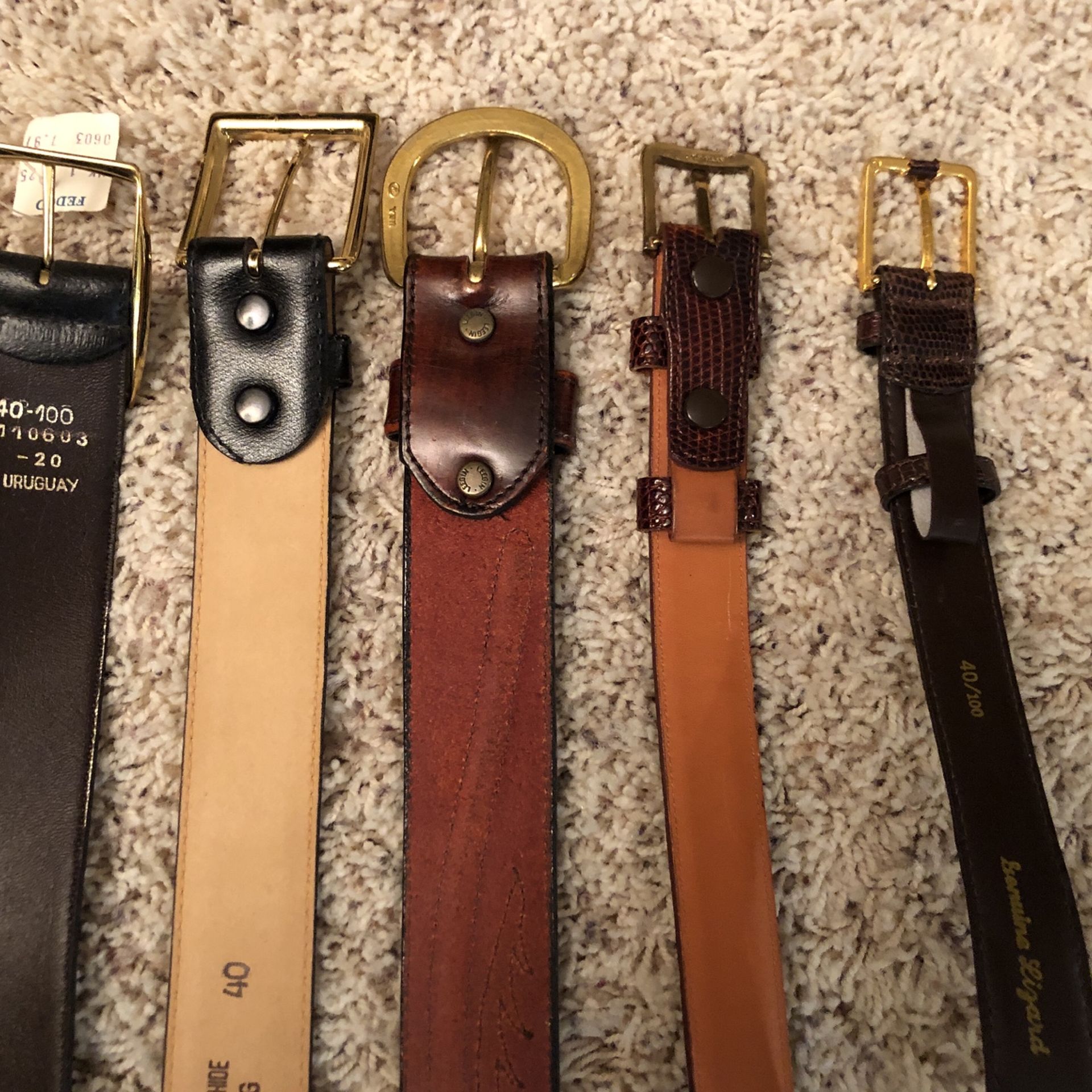 Men’s Belts Size 40 - New