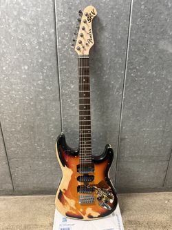 Custom Modified SRV Tribute Style Guitar Relic Burst - Parts or Repair