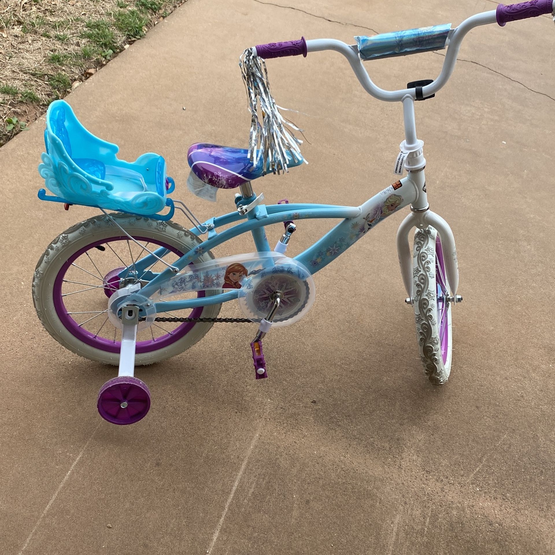 Frozen-Themed Kids Bike – 16” with Training Wheels ❄️🚲