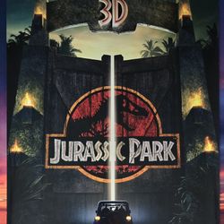 Jurassic Park 3D 27x40 Double Sided Movie Poster New!