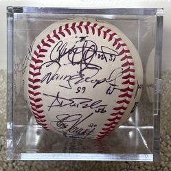 2000 Cleveland Indians Autographed Baseball With 11 Signatures