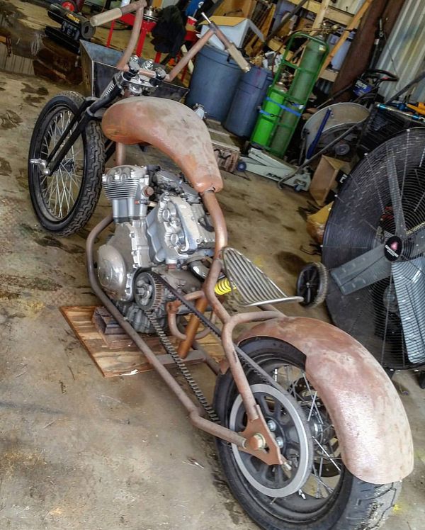 Fully Custom Harley V Rod Motorcycle Bobber Project For Sale In