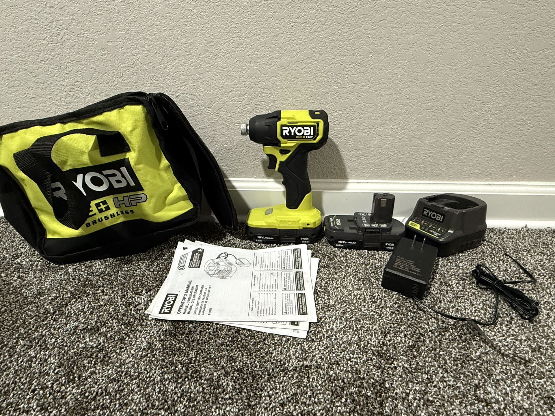 Ryobi 18V Brushless Cordless Impact Driver Kit
