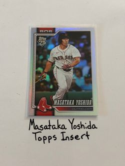 Masataka Yoshida Boston Red Sox Outfielder Topps Short Print Insert Card.