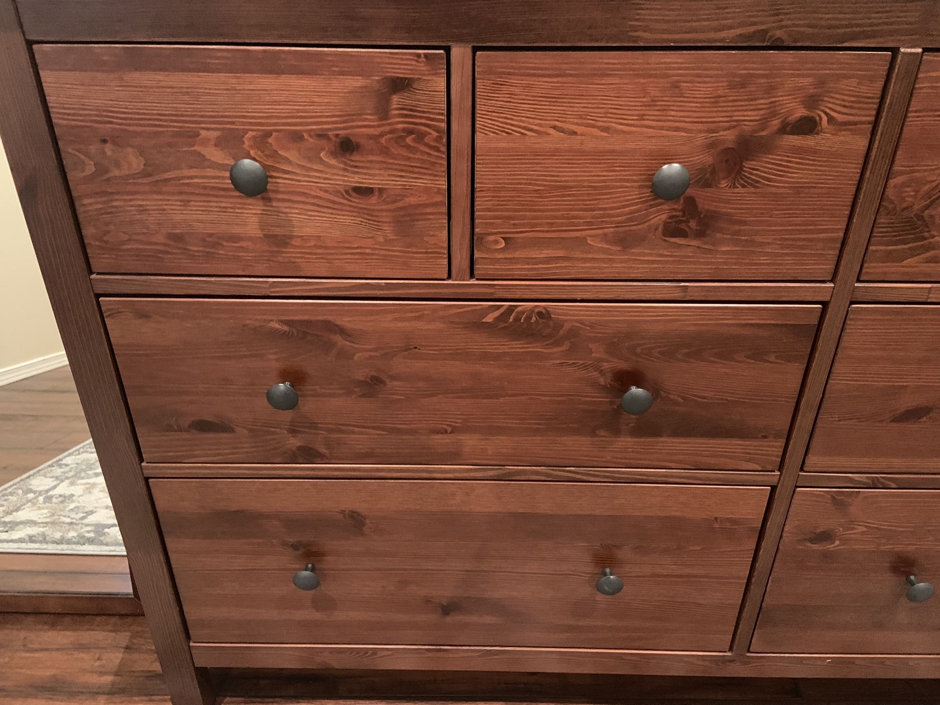 hemnes 8-drawer dresser medium brown Classic Shaker Dresser with Mirror Option by QW Furniture