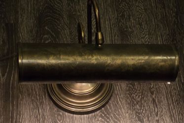 Antique Heavy Brass Bankers Lamp 