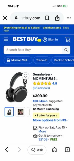 MOMENTUM 5 wireless headphones