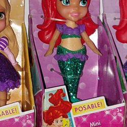 NEW Disney Princess Toddler Mini Figures ARIEL Little Mermaid  W/fin-tail