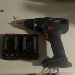 Bosch Drill With Batteries And Charger
