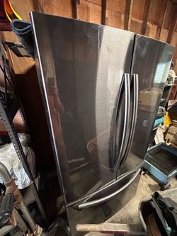 Samsung grey stainless steel French door refrigerato