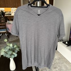 Men's INC V-Neck Gray T Shirt Large