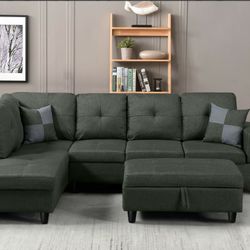 BRAND NEW SECTIONAL COUCH WITH OTTOMAN