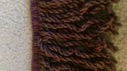 Matte jewel tone upholstery fringe trim