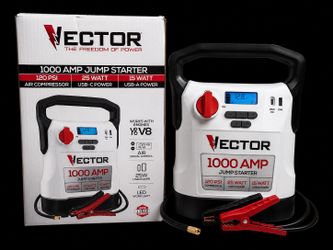 Vector 1000 Amp Jump Starter with Air Compressor