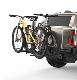 TrailXpert 2-Bike Rack Hitch Mount, Fits E-Bikes, Fat Tires Up To 5", 160lbs Tilting Hitch Mount Platform Rack For Cars SUVs Trucks -2" Receiver