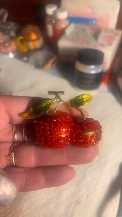 Crystal Cherry Trinket Box