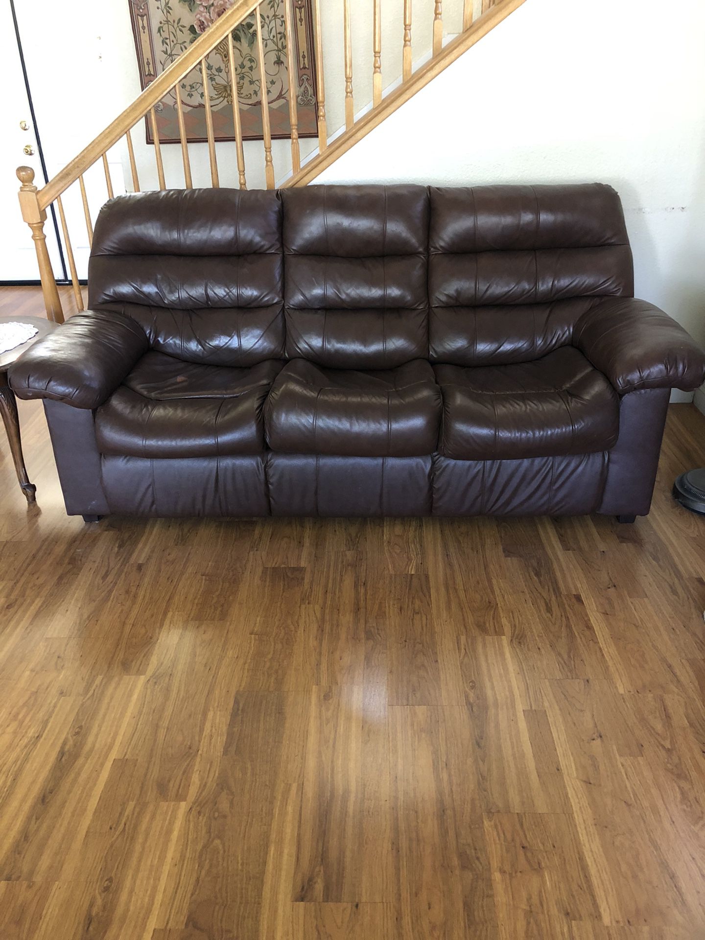 Leather Sofa / Bed