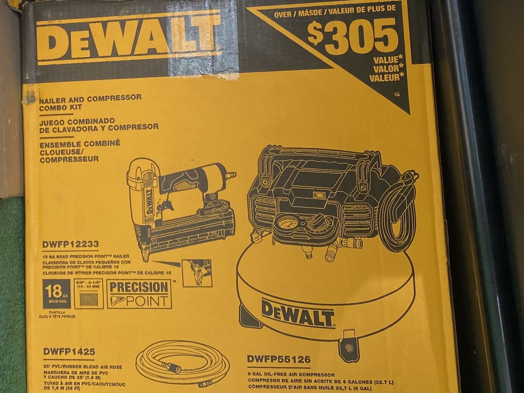 Combo Kit Dewalt Compressor 