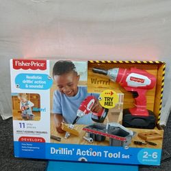 Fisher Price realistic drilling action and sounds 11 Play pieces
