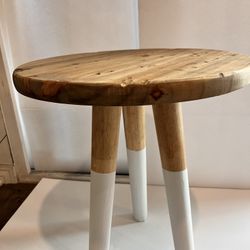 Small Wood Artisan Stool/Table