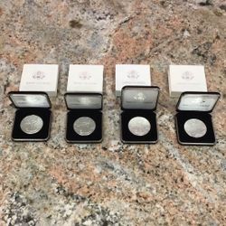 4 American Eagle Silver Dollars 