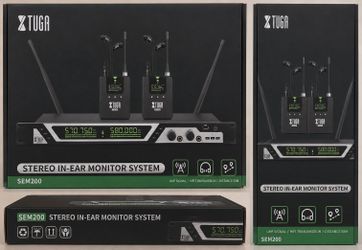 XTUGA SEM200 Stereo Wireless In-Ear Monitor System 2 Bodypack #3442Z R8