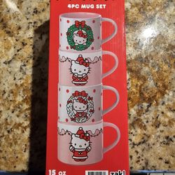Hello Kitty 4 Piece Mug Set