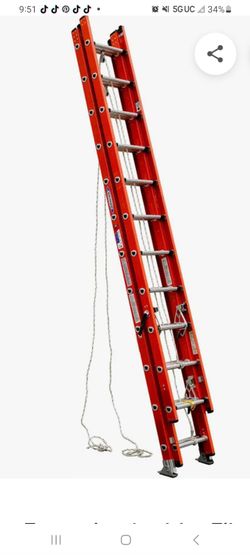 32'ladder fiberglass red