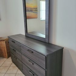 NEW DOUBLE DRESSER- With MIRROR--ASSEMBLED.