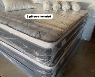 ✨Mattress Pillow Top✨ 🛏️ 2 pillows included 🔸12” inches tall 🔹All sizes  🟠Queen sizes $199 🟡Full sizes $180 🟢Twin sizes $150 🔵Cal king $330 🟣E