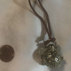 Silver Tone Caged Pendant 
