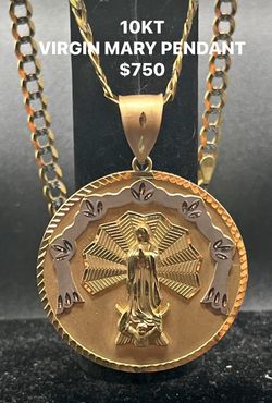 10KT Virgin Mary pendant