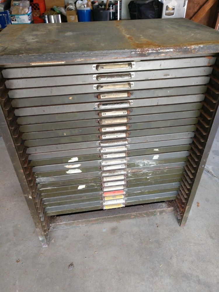 Hamilton Manufacturing Print Cabinet