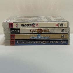 Playstation 3 PS3 Video Games God Of War, Madden, Little Big Planet