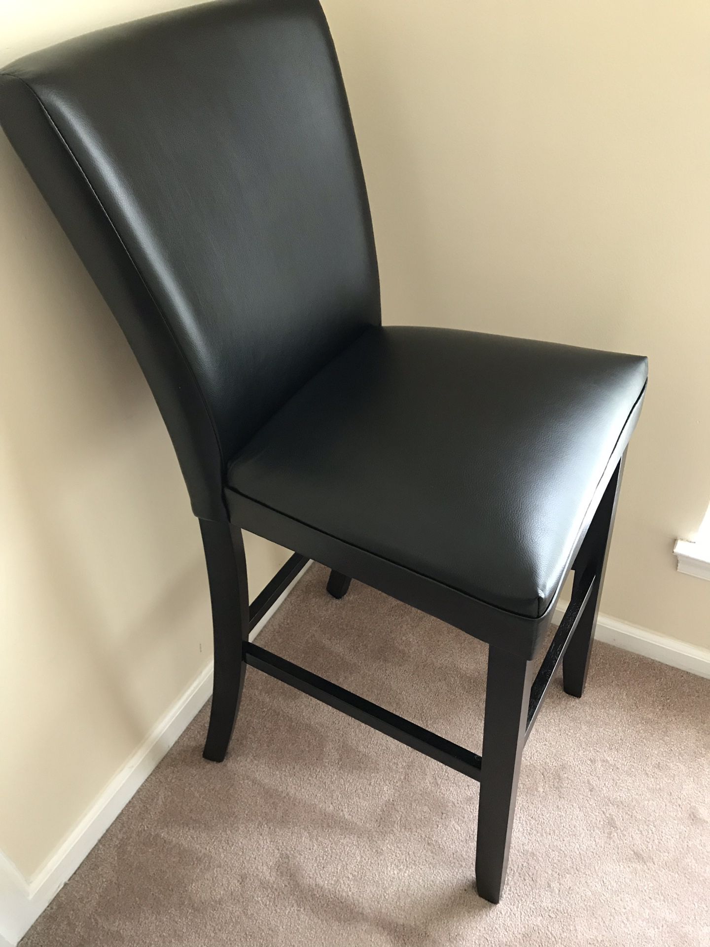 Brand new 36 inch black leather barstool Chair